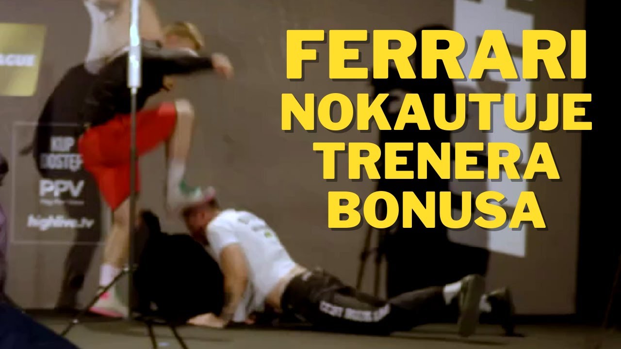 Amadeusz Ferrari NOKAUTUJE TRENERA Bonusa BGC. B&Oacute;JKA na ważeniu HIGH LEAGUE