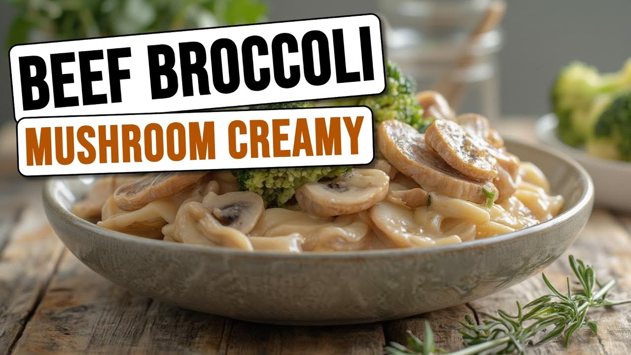 the BEST Creamy Mushroom Beef Broccoli (Super Easy) | How to Make Creamy Mushroom Beef Broccoli