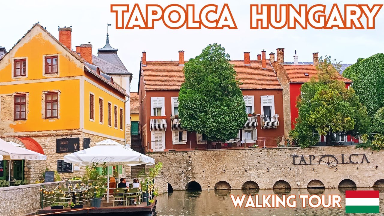 Atmospheric Tapolca, Hungary, Balaton WALKING TOUR 4K, spacer po klimatycznej Tapolcy, Węgry
