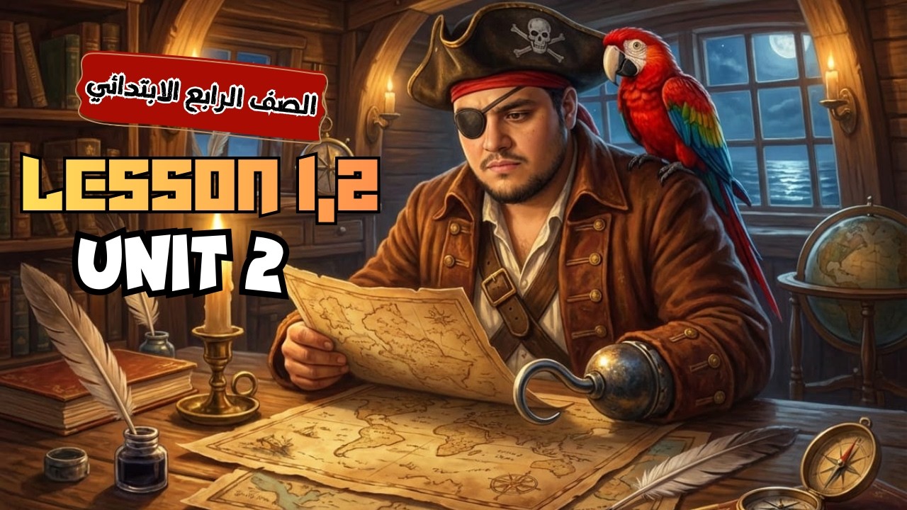 شرح لــ Lesson 1, 2 مع شرح الجرامر بالكامل من Unit 2 | انجليزي رابعه ابتدائي ترم الثاني 2026