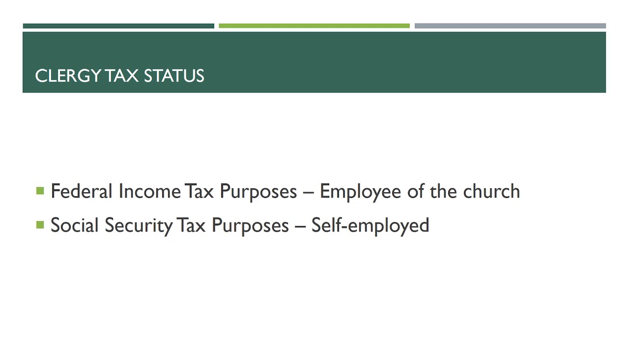 Clergy Taxes Review