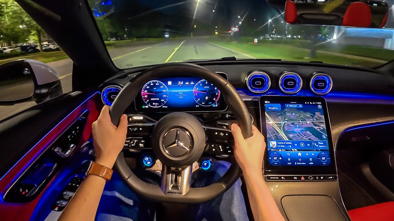 2025 Mercedes-AMG CLE 53 Cabriolet - POV Night Drive (Binaural Audio)