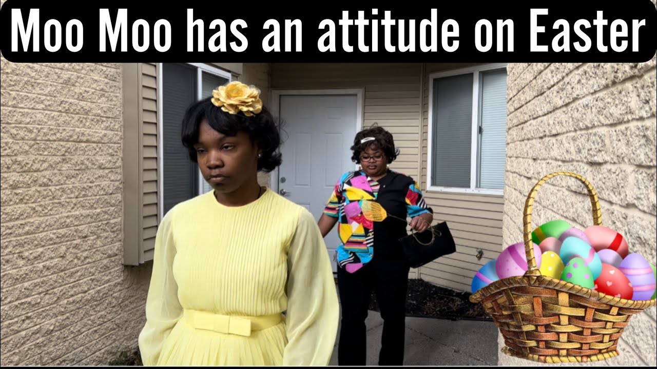 🐣 Moo Moo has an attitude on Easter 🐣