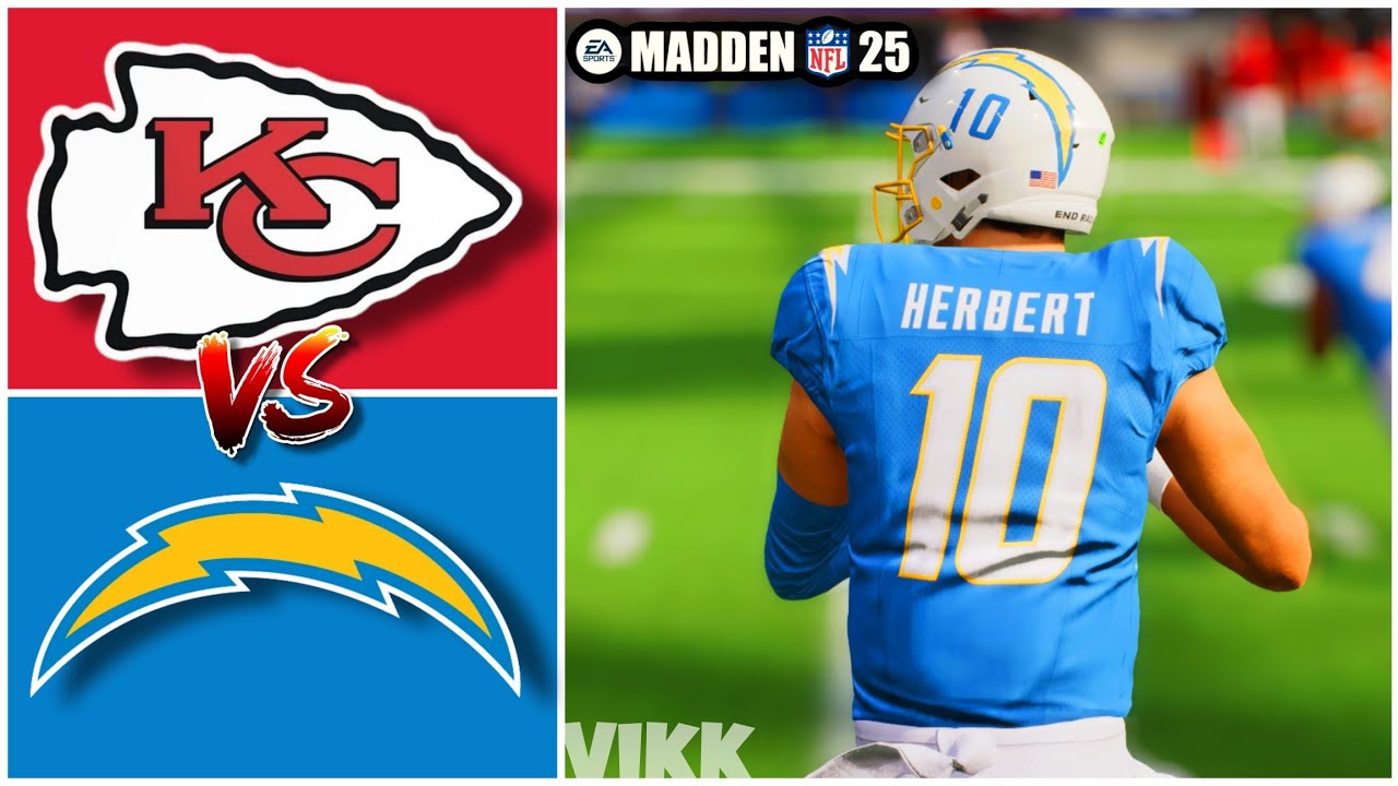 Chiefs vs Chargers Week 4 Simulation (Madden 25 Rosters)