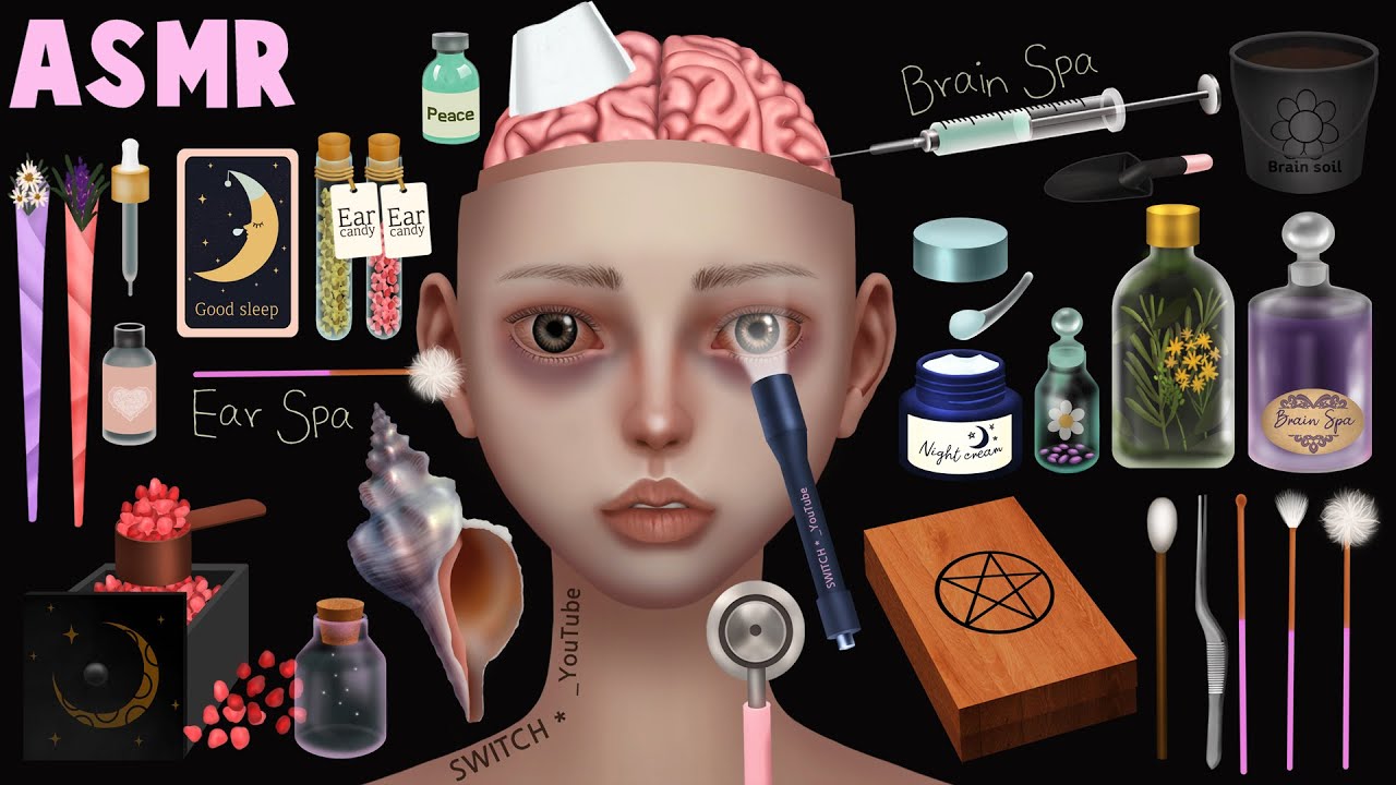 [ASMR|스톱모션] 🧠Глубокая чистка мозга и глубокая чистка ушей👂 | СПА | лечение бессонницы