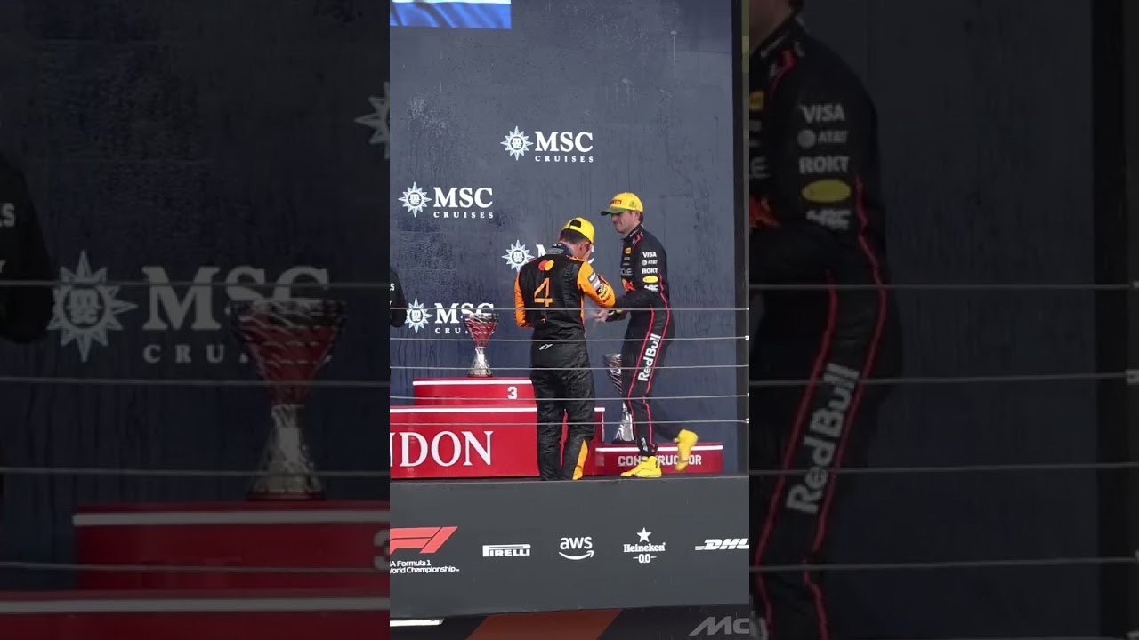 F1  CHAMPAGNE PODIUM CELEBRATION IN BRAZIL - Sao Paulo
