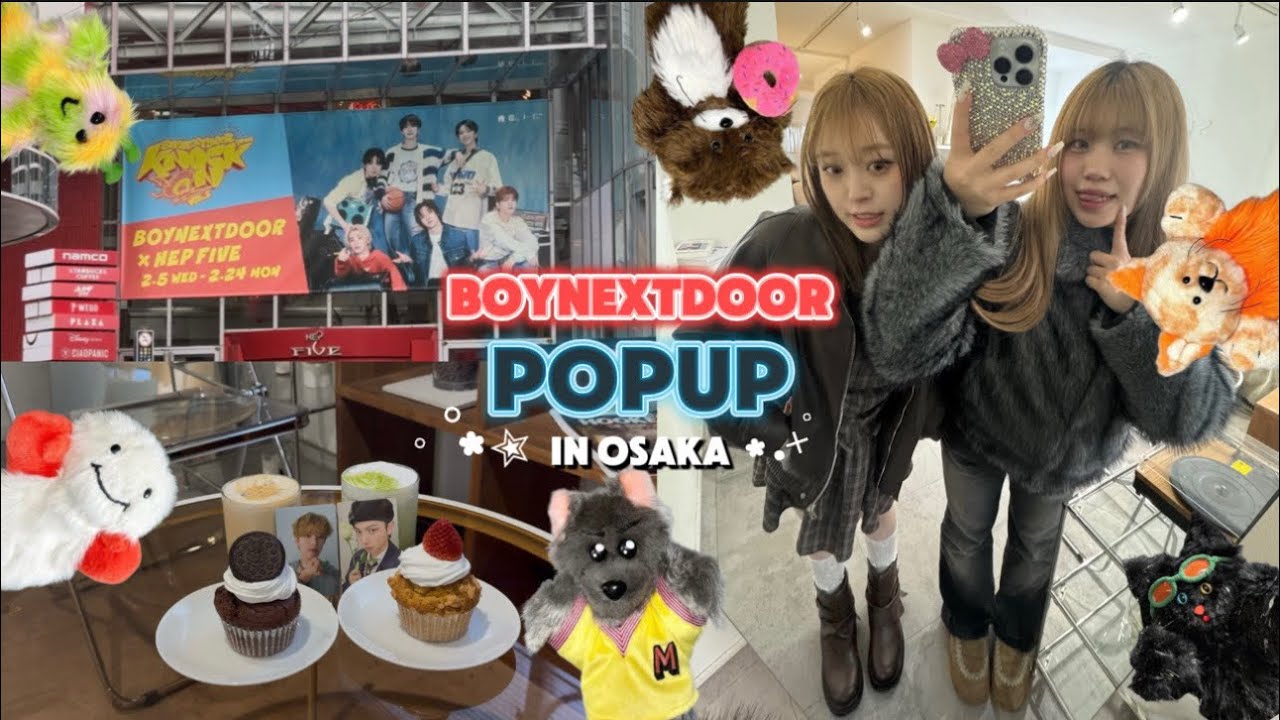 【大阪Vlog🚃】姉妹で久しぶりのおでかけ✨ボネクドのPOPUPでお買い物が楽しすぎた🛒💭可愛いカフェとお店も紹介🍀*゜