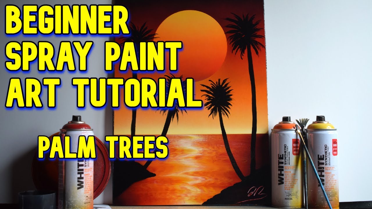 BEGINNERS Spray Paint Art Tutorial - Episode 17 (Palm Trees)