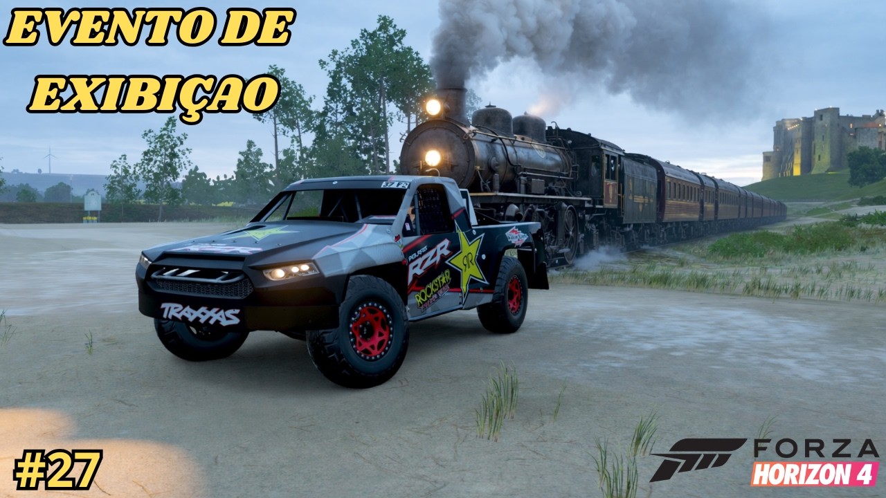 FORZA HORIZON 4 #27(EVENTO DE EXIBIÇAO  CORRIDA CONTRA LOCOMOTIVA😨🚧PT-BR)GAMEPLAYHD