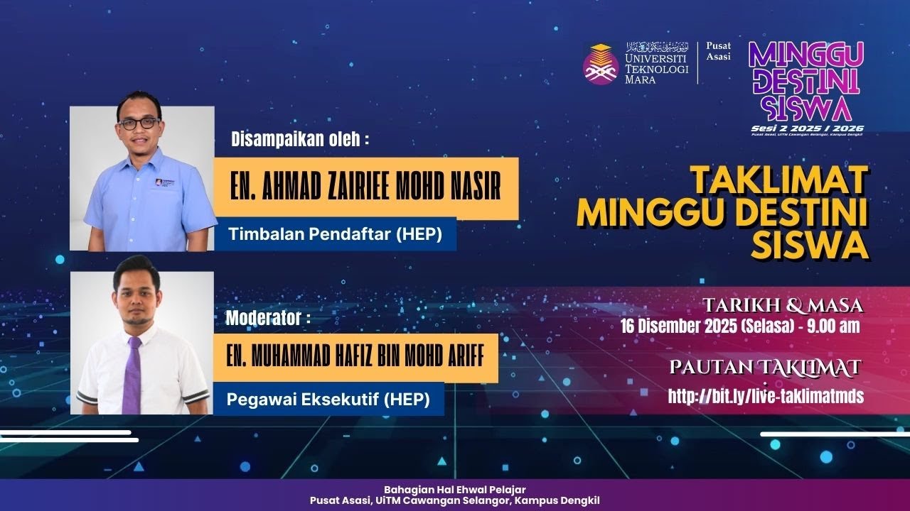 Taklimat Minggu Destini Siswa - Sesi 2 2025/2026