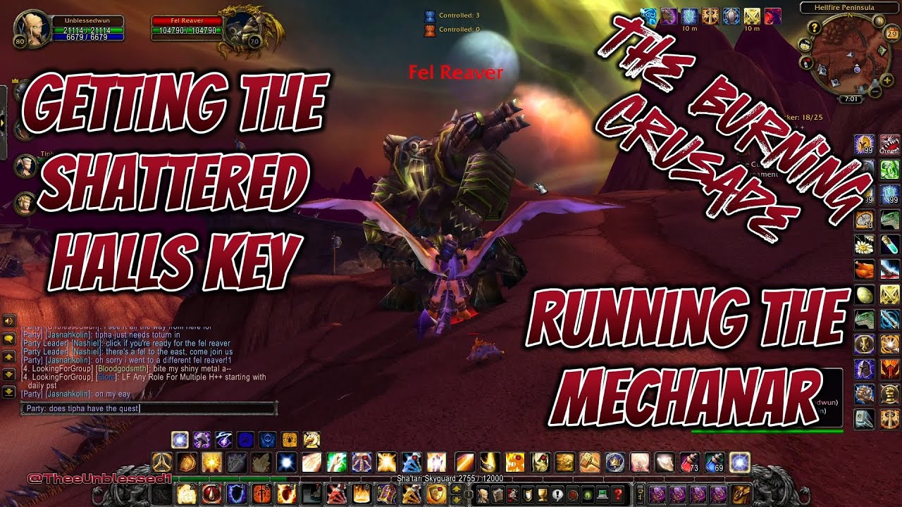 Getting the Shattered Halls Key, Running The Shattered Halls, & The Mechanar TBC Content