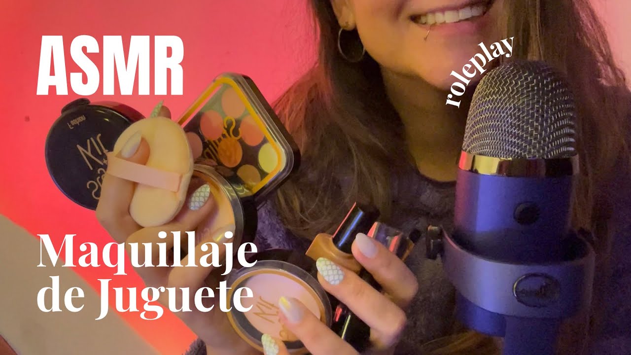 ASMR 💄 Roleplay tu amiga te maquilla - Maquillaje de juguete ✨