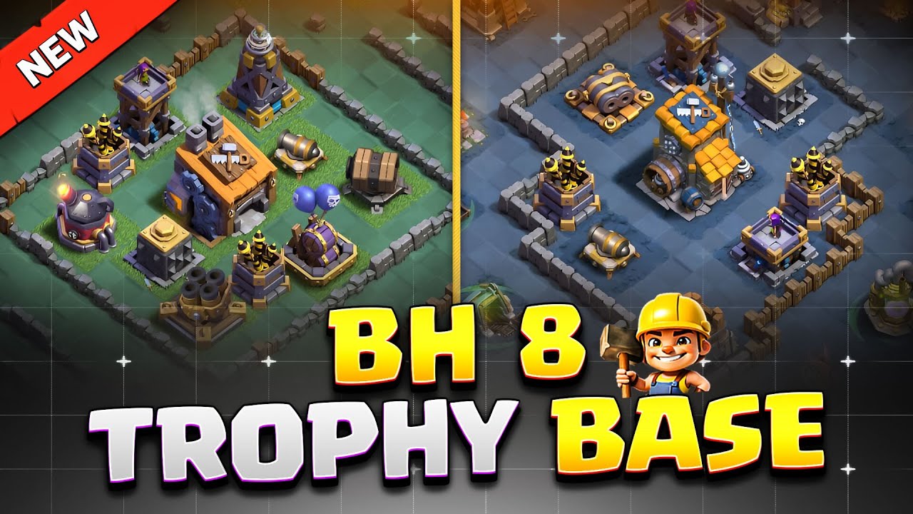 This BH8 Base DESTROYS Ground Armies in Stage 1 Itself 🏆 Trophy Push Secret
