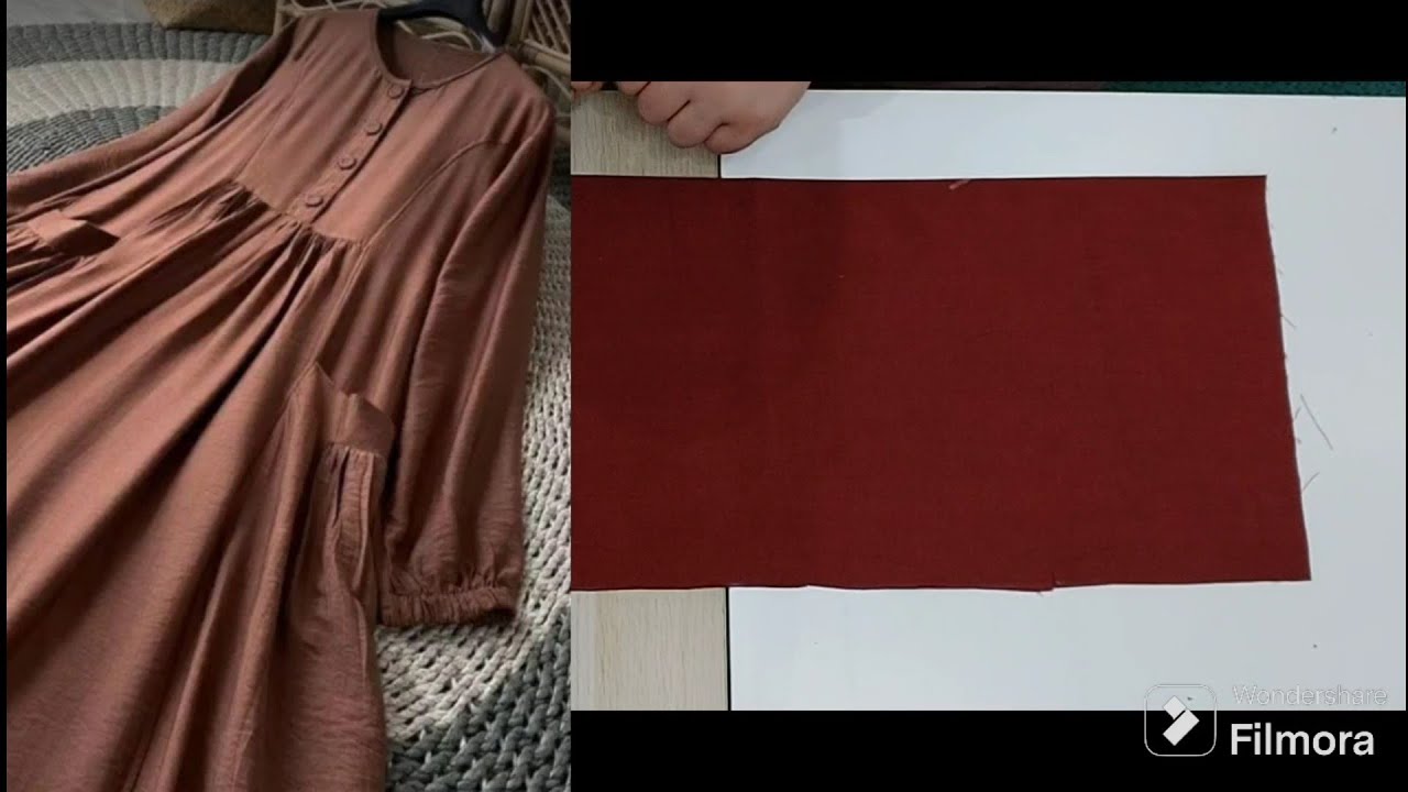 تطبيق موديل عباية بالكشكشة تحت الصدر و الجيب