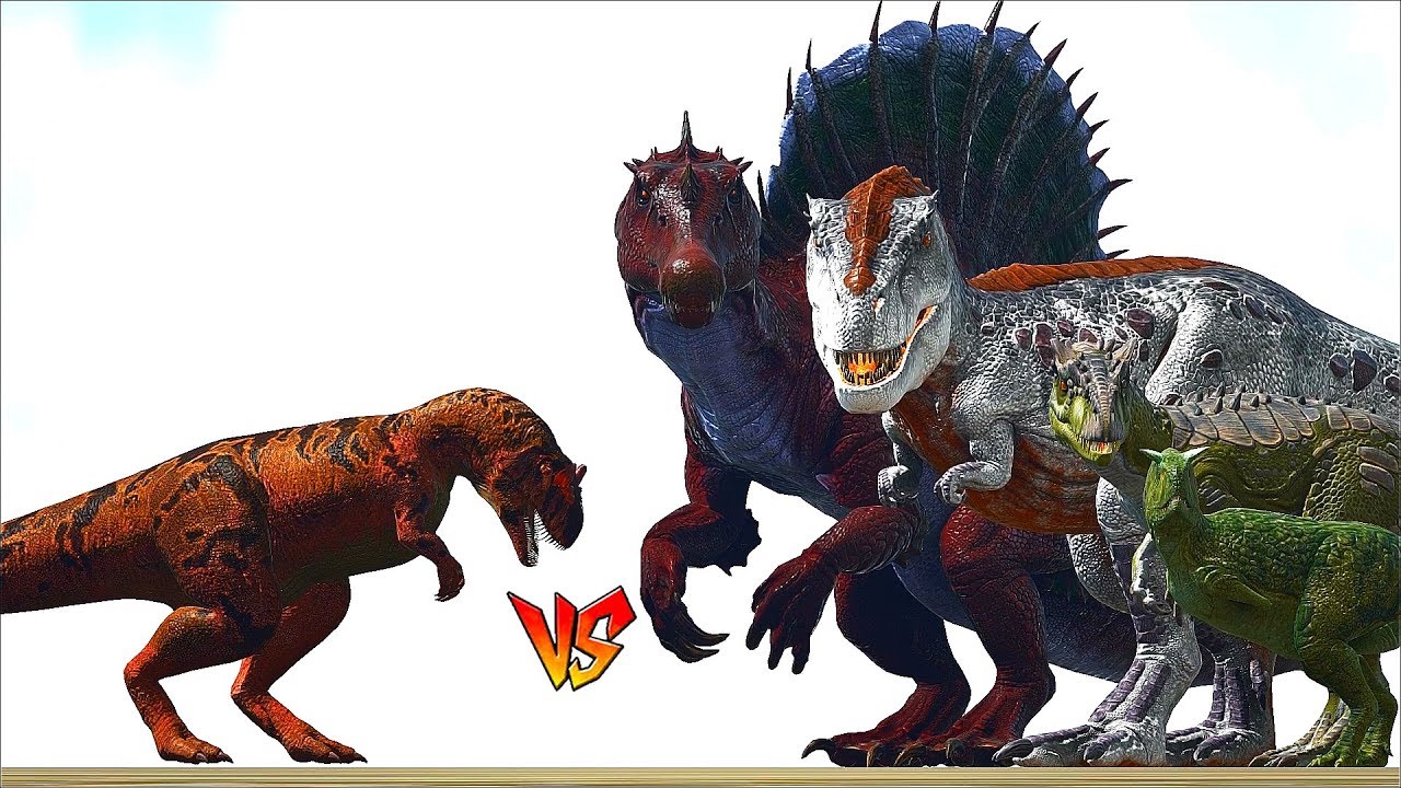 Ark Survival - ALLOSAURUS INGEN vs CARNO/ALLO/REX/SPINO and more [Ep.220]