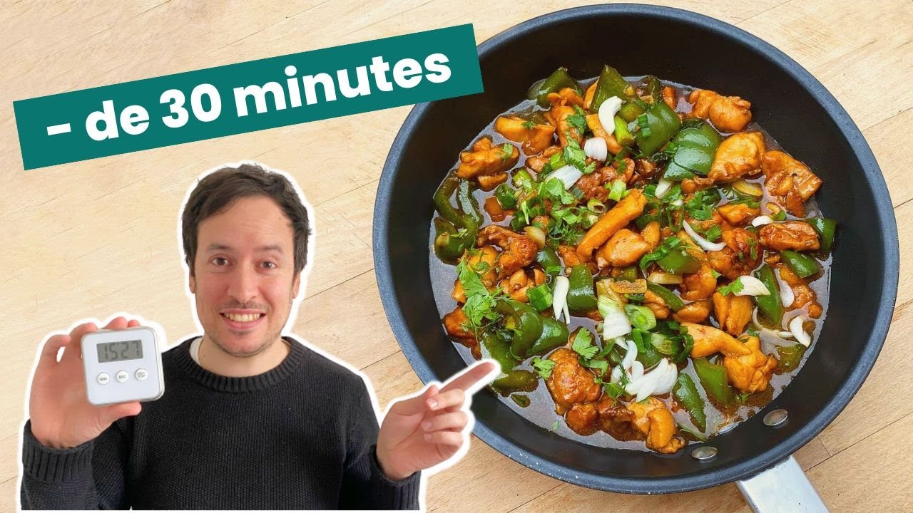 Poulet au caramel en moins de 30 minutes - Recette chinoise facile et rapide