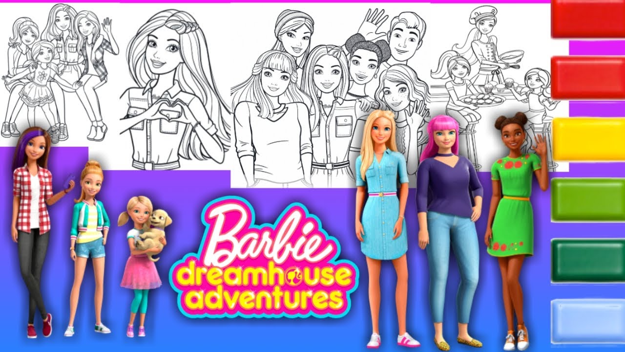 10.7M Views Video | Coloring Barbie Dream House Adventure Coloring Pages  | Speed Coloring Video