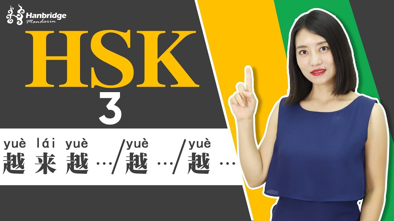 HSK3 learning tips the sentence structure 越来越 和 越… 越…more and more…, increasingly”