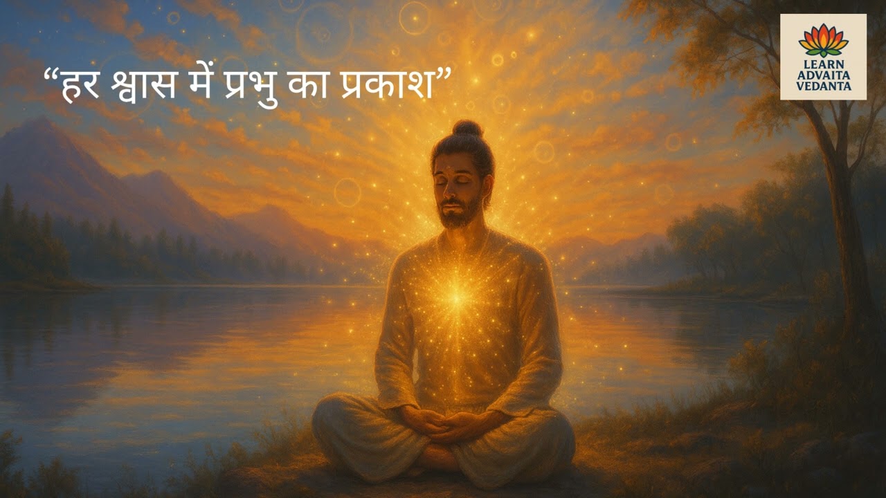 “हर श्वास में प्रभु का प्रकाश”  #krishna #krishnabhajan #vedanta #gita