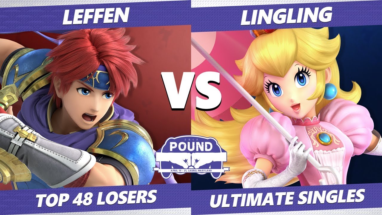 Pound 2019 SSBU - TSM Leffen (Roy) VS  LingLing (Peach) Smash Ultimate Top 48 Losers