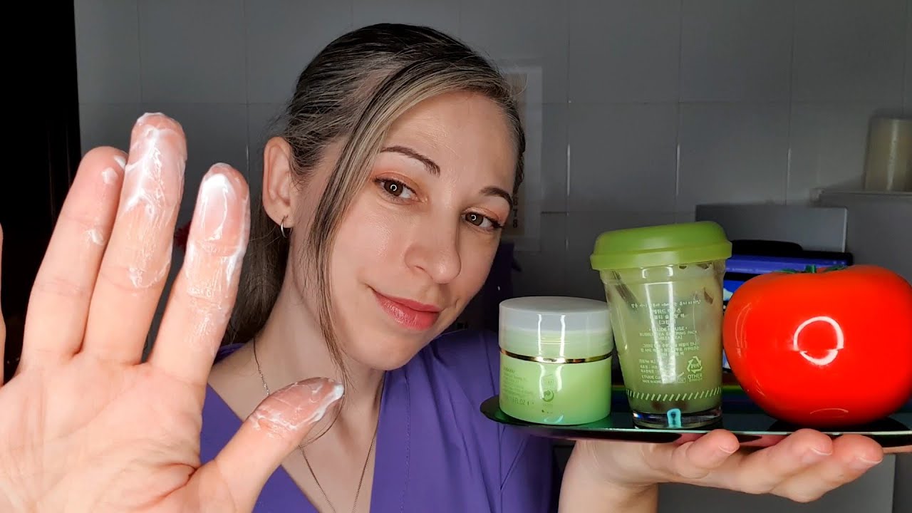 ASMR | Testando Cremas Faciales en tu Carita | Roleplay dermatóloga | Clínica Surr ASMR