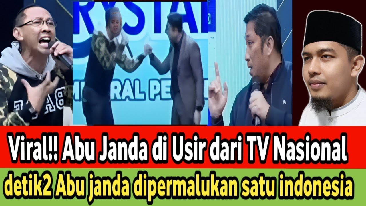 Viral Detik-Detik Abu Janda diusir dari TV Nasional,  Abu janda dipermalukan satu Indonesia