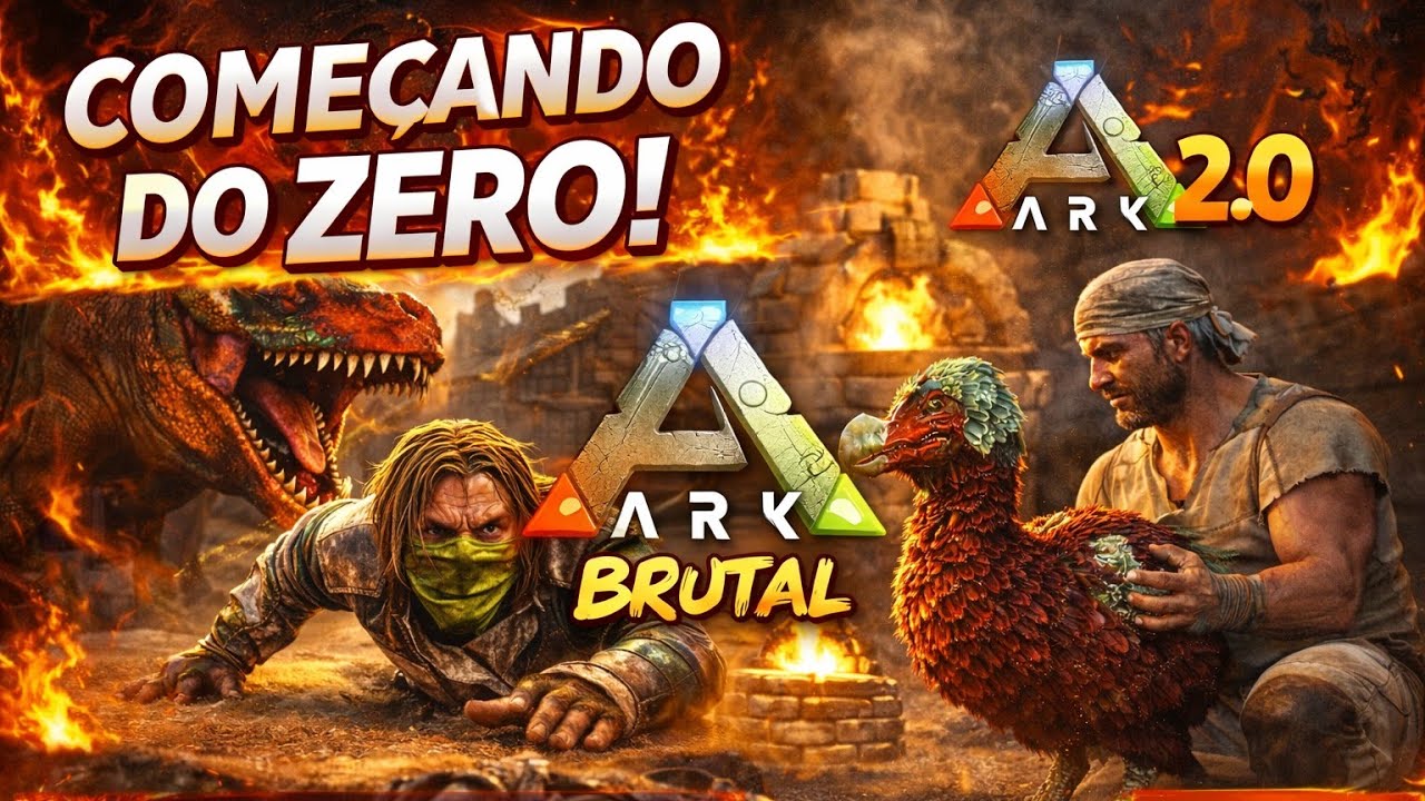 ZERANDO O ARK EM 2026 ! NOVA JORNADA DO ZERO 🦖 ARK MOBILE 2.0 - SERVIDOR BRUTAL Ep 01 #jogos #ark 