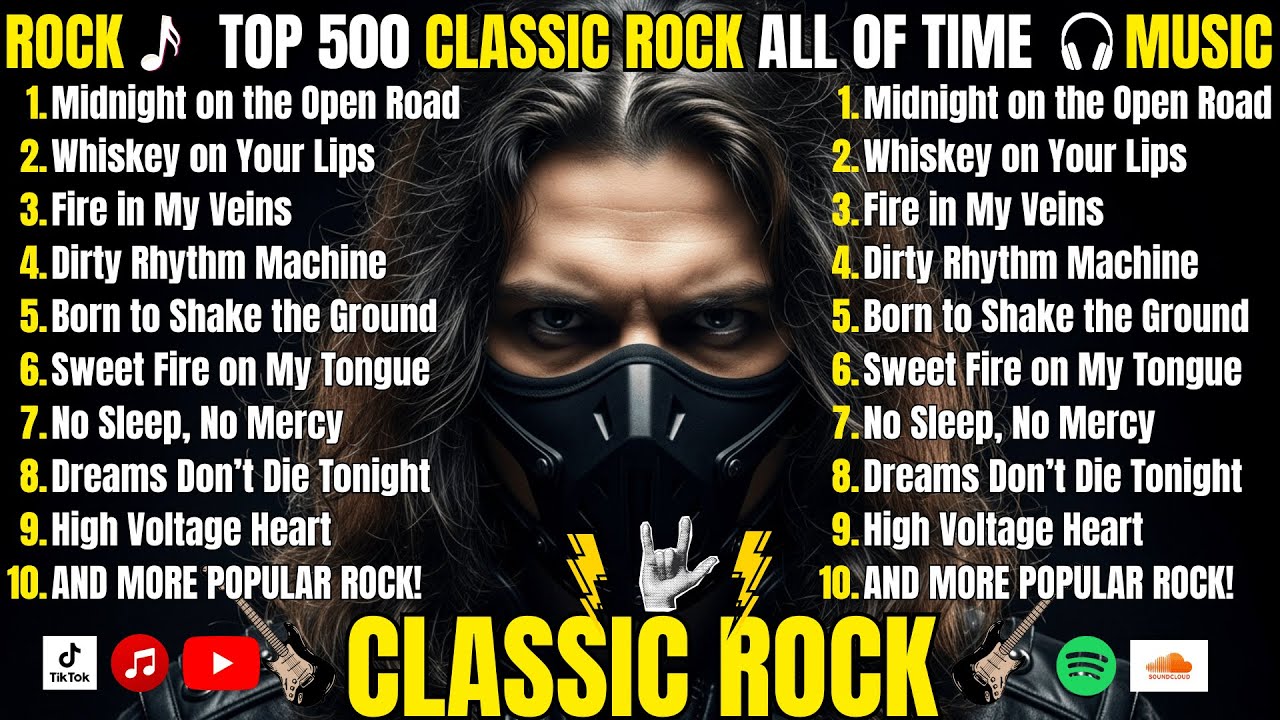 🔥 Top 500 Iconic Classic Rock Songs | Golden Era Rock