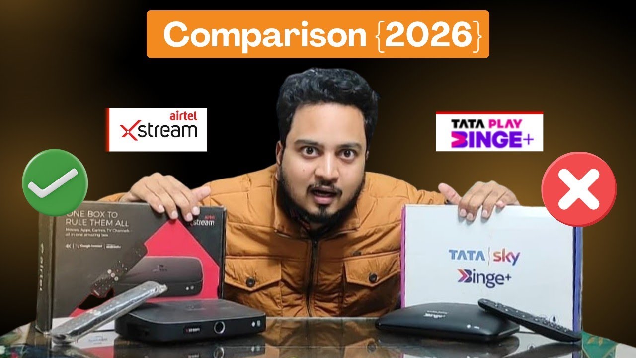 Airtel Xstream 4K Vs Tata Play Binge Plus Comparison 2026 🔥 4K Android Box