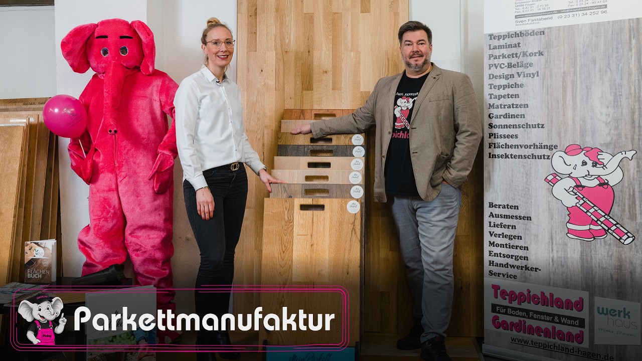 Lüneburger Parkettmanufaktur - maßgeschneiderte Parkettböden individuell selber gestalten 🐘