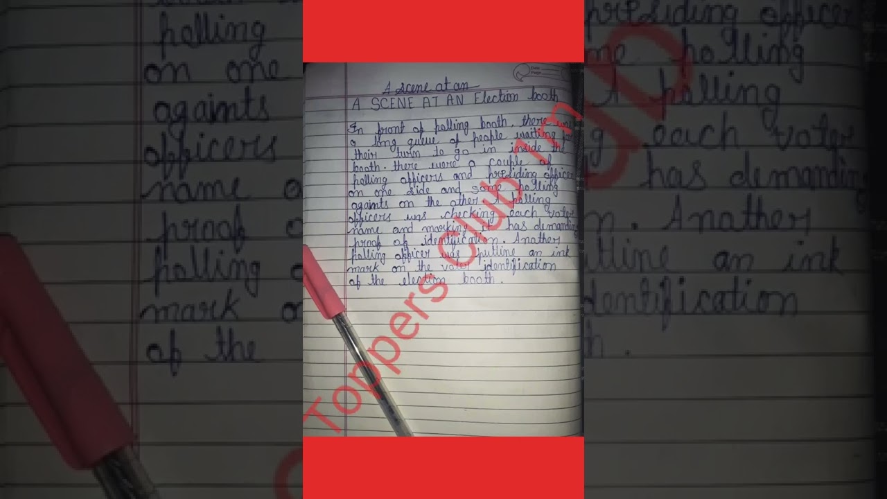 Scene at an election booth write report in easy language || #shorts #electionbooth