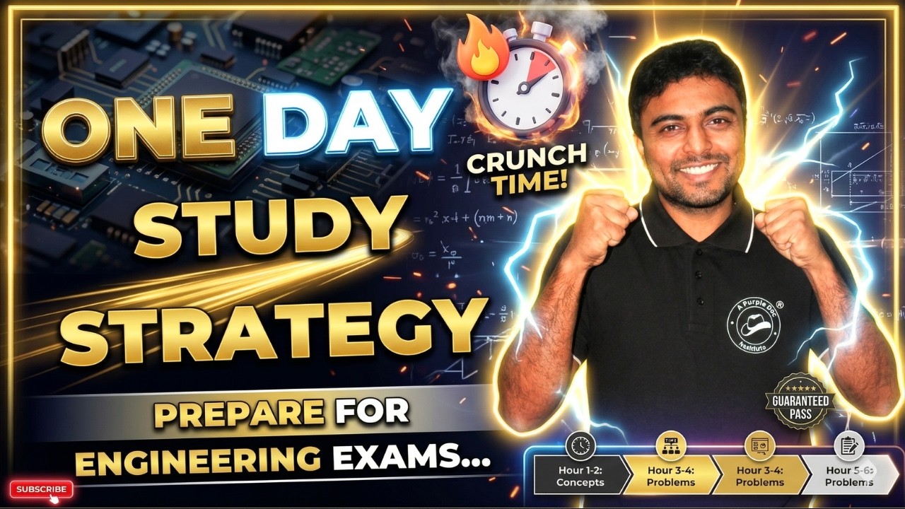 One Day Study Strategy | Engineering Exam Coming Soon | #sppu #strategy #engineering