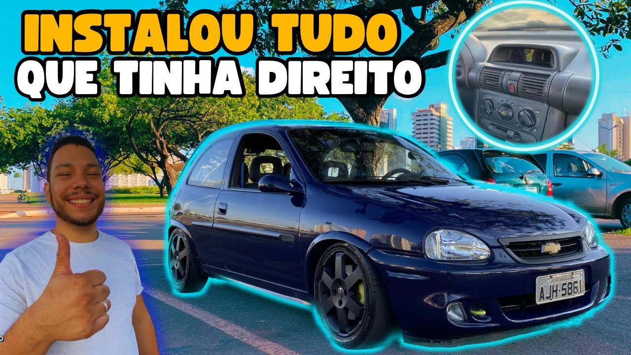 CORSA WIND REBAIXADO ELE COLOCOU PRA FUNCIONAR QUASE TODAS AS FUNÇÕES POSSÍVEIS DO CARRO!