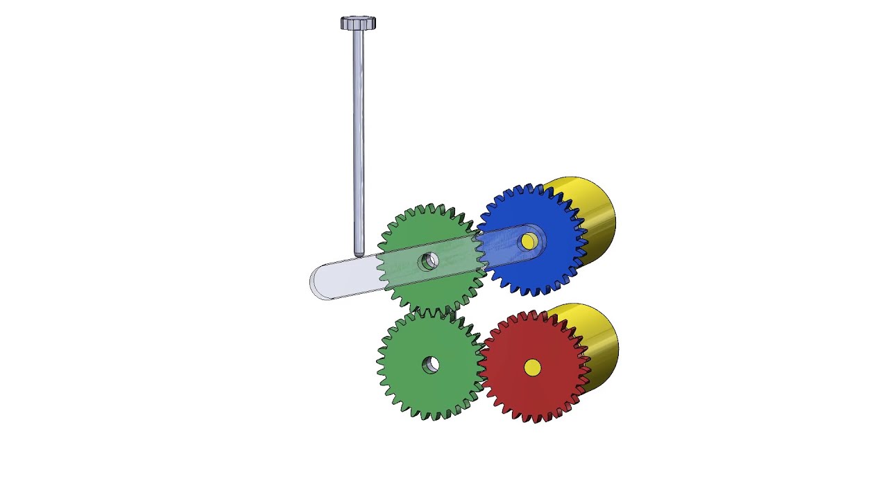 Parallel power transmission shaft Mechanism in Solidworks