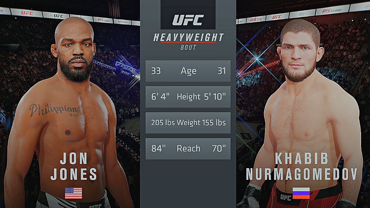 Jon Jones Vs. Khabib Nurmagomedov : UFC 4 Gameplay (Legendary Difficulty) (AI Vs AI) (PS5)