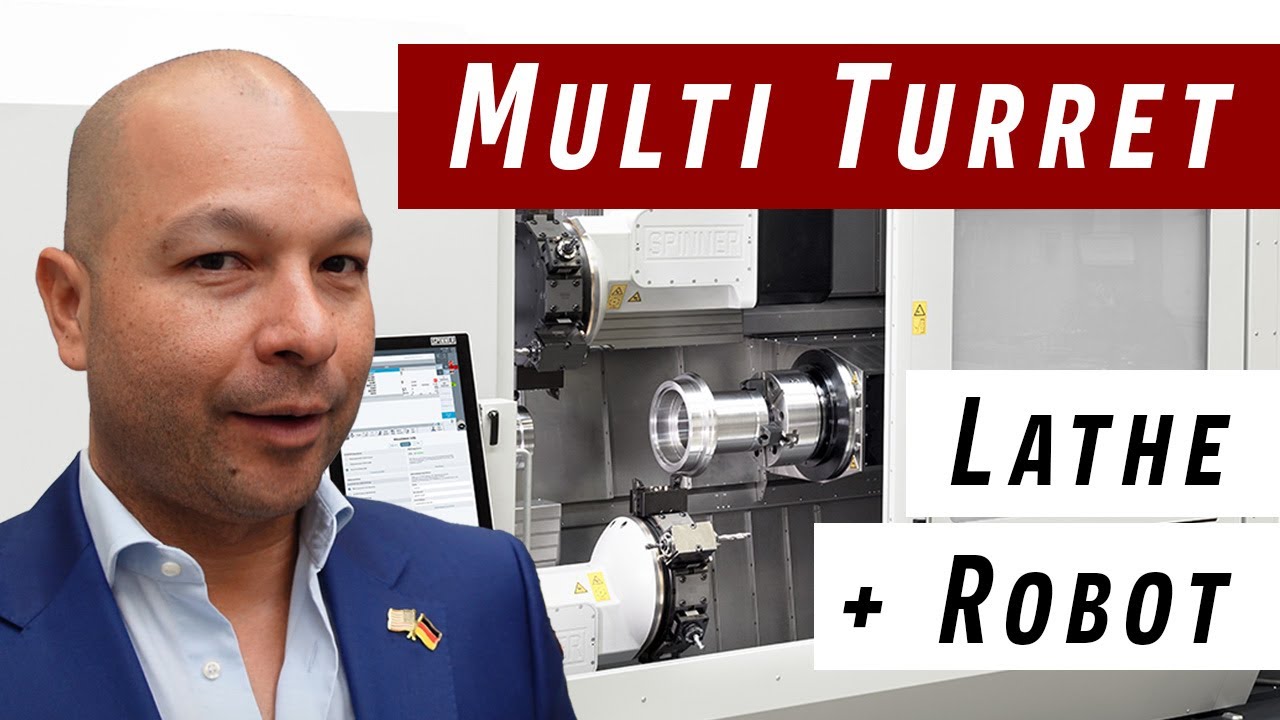 Automated CNC Turning with up to 4 Turrets | SPINNER TTS 125 with ROBOBOX