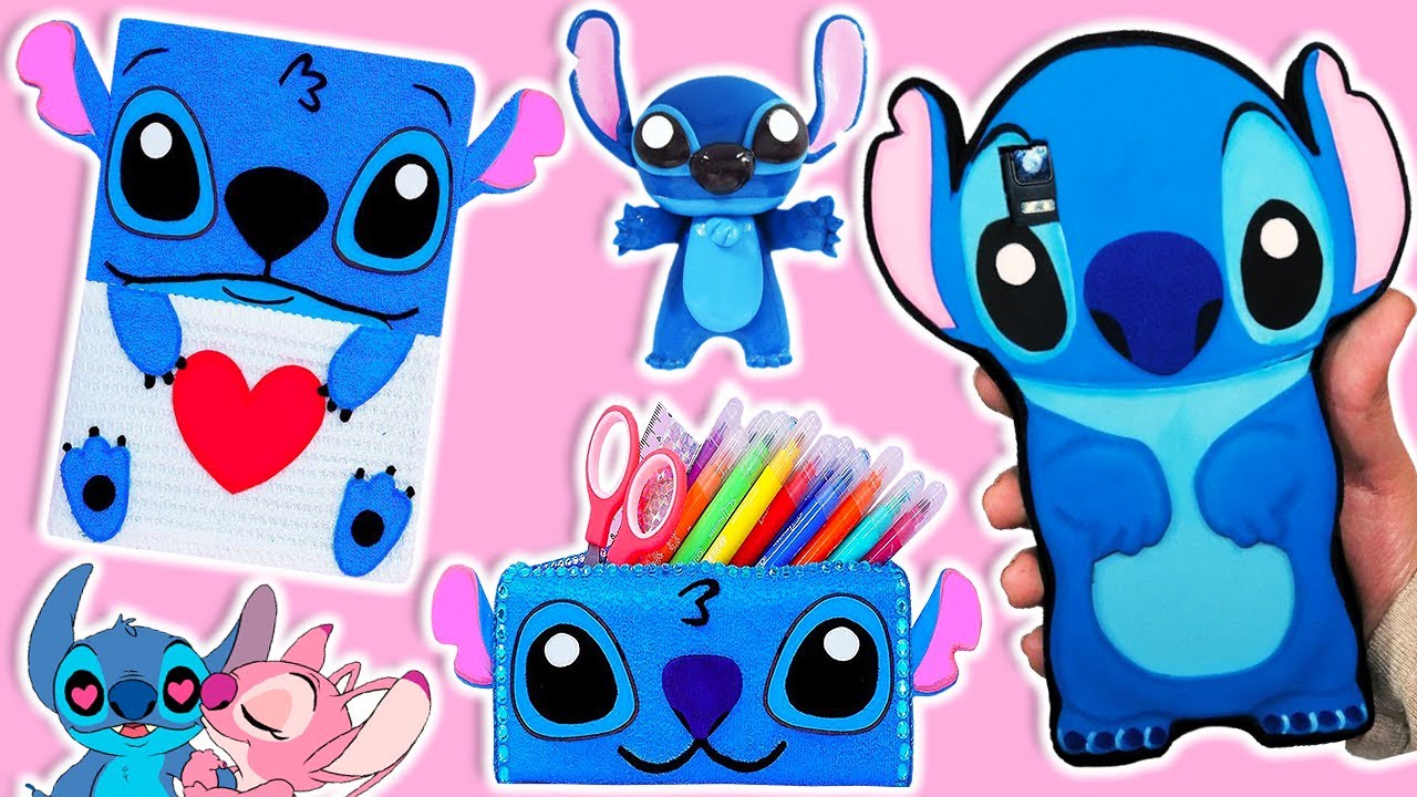 4 DIYS de STITCH que ¡no te puedes perder! (Funda Móvil, Estuche, Cuaderno, Llavero) Lilo & Stitch