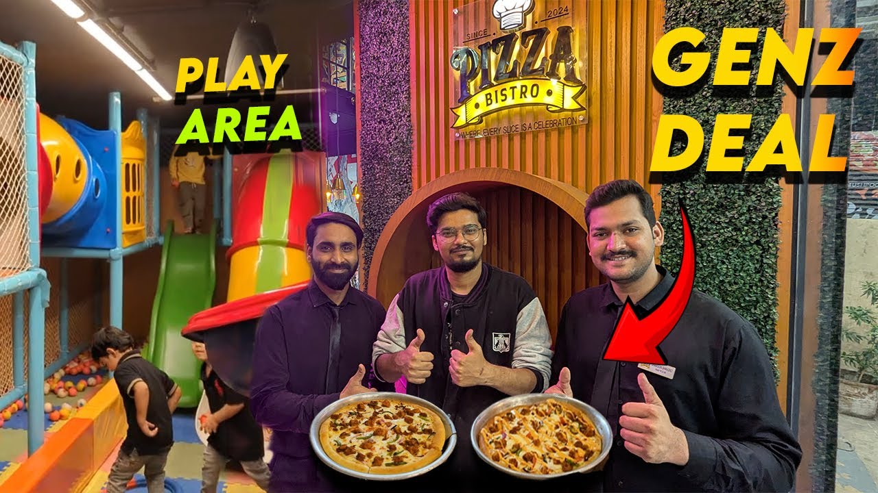🍕 Pizza Bistro Full Vlog | Crazy Gen-Z Deals 😍 | Kids Play Area 🎠 | Perfect Family Spot!