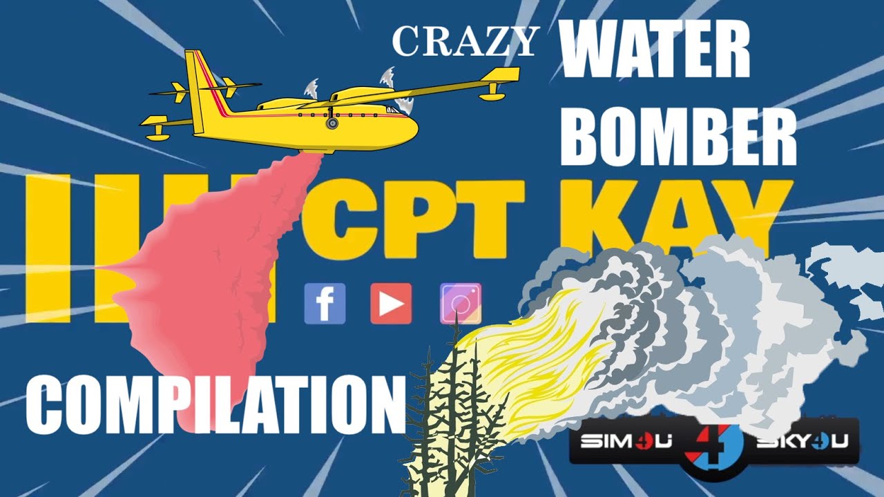 WATER BOMBER TANKER AIRCRAFT COMPILATION - CL415s / IL-76 / DC10