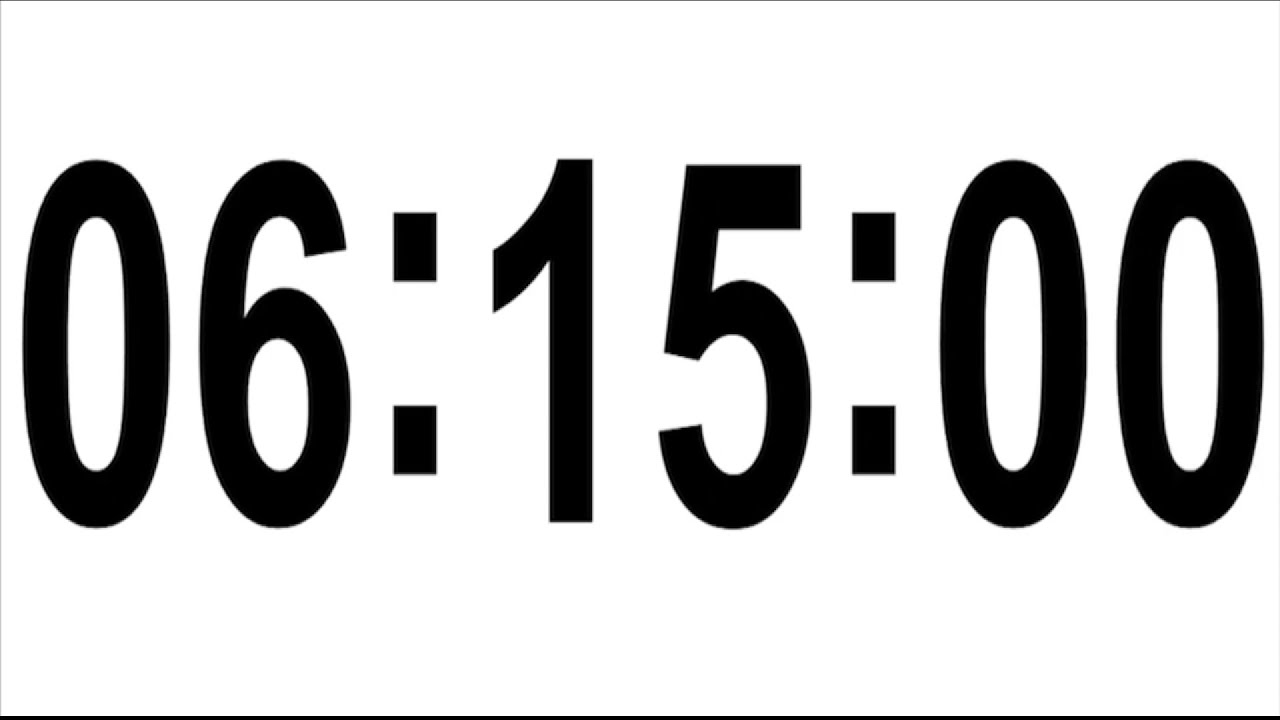 375 MINUTES TIMER # 6 HOURS 15 MINUTES TIMER &bull;  COUNTDOWN TIMER WITH ALARM ⏰