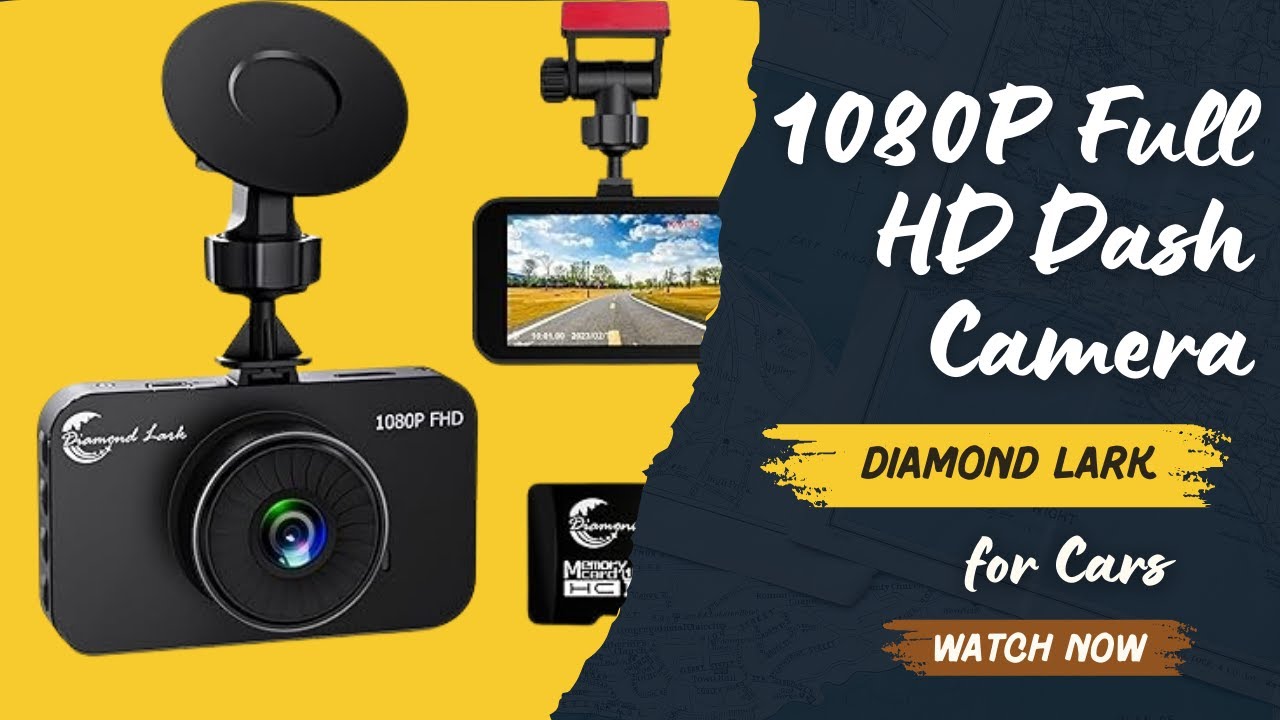 Diamond Lark 1080P Full HD Dash Cam | 32GB SD Card Included 3&rdquo; LCD Screen 170&deg; Wide Angle Car Camera
