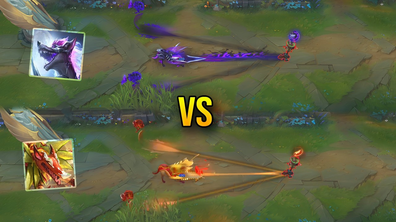 Warhounds Naafiri vs Glizzy Naafiri - Skin Comparison - League of Legends
