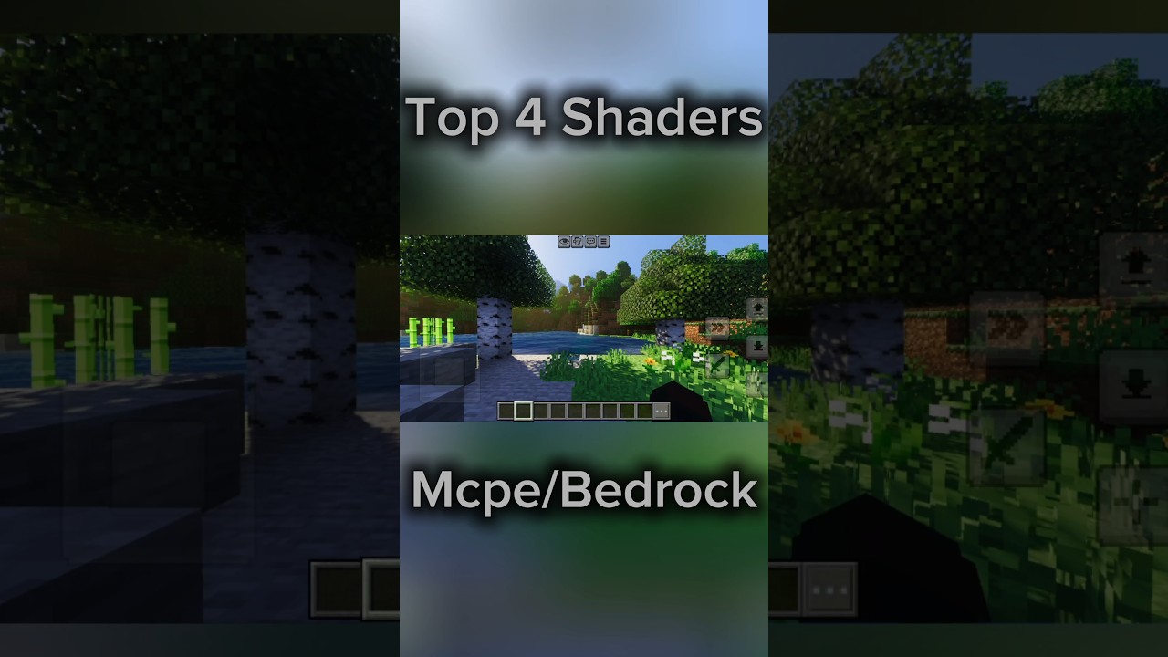 Top 4 Shaders for Minecraft pe || #shaders #vibrant #shorts #viral #mcpe #minecraft #minecraftpe