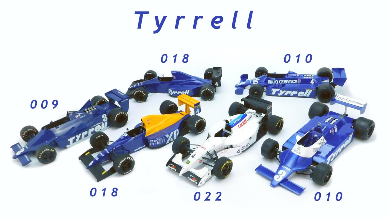 1/20 scale GP car kits : Tyrrell 009 010 018 022