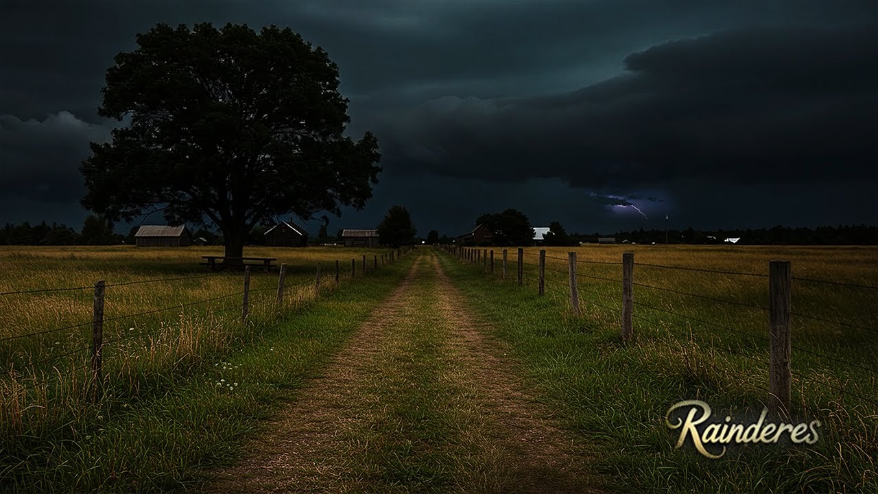 Thunderstorm Approaching the Farm &ndash; Calm Wind & Distant Thunder Ambience for Deep Sleep