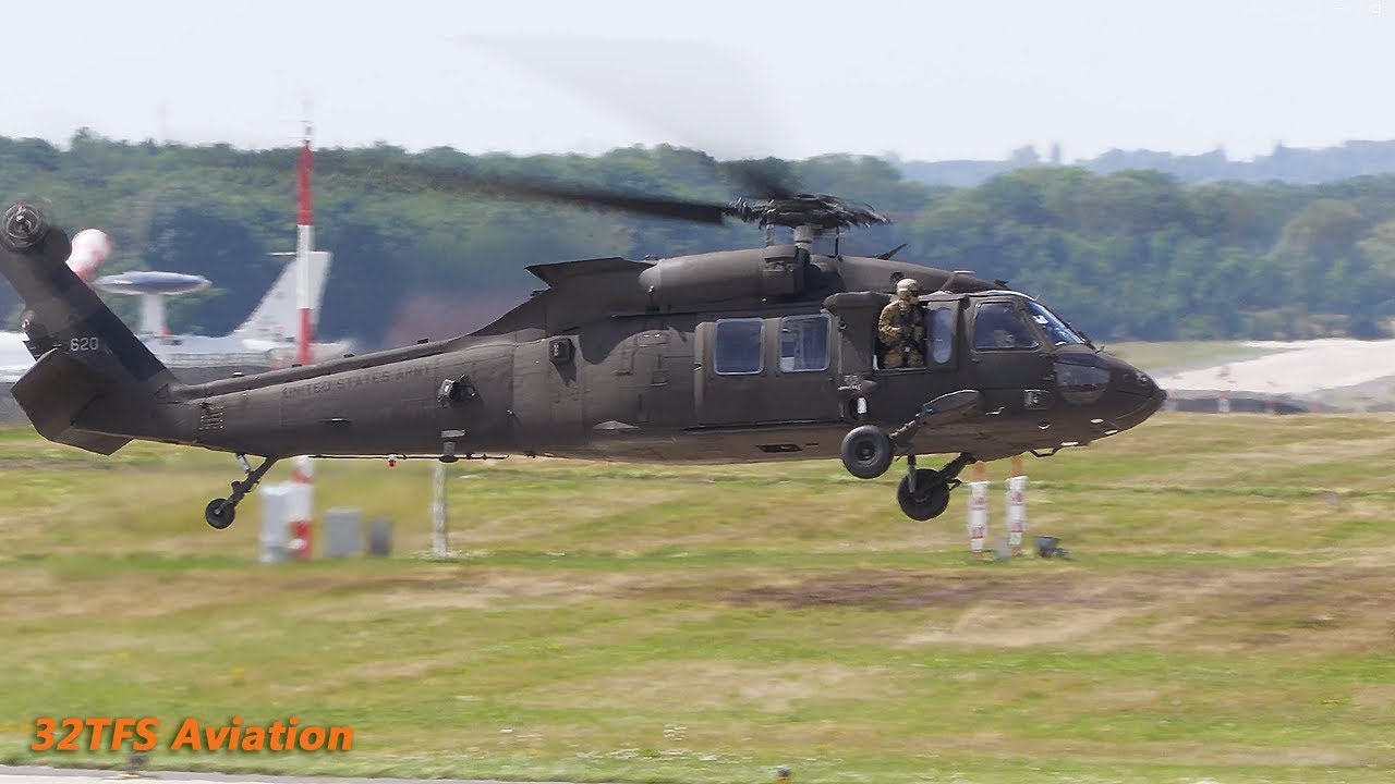 [4K] UH-60V Black Hawk - U.S. Army - NATO Air Base Geilenkirchen