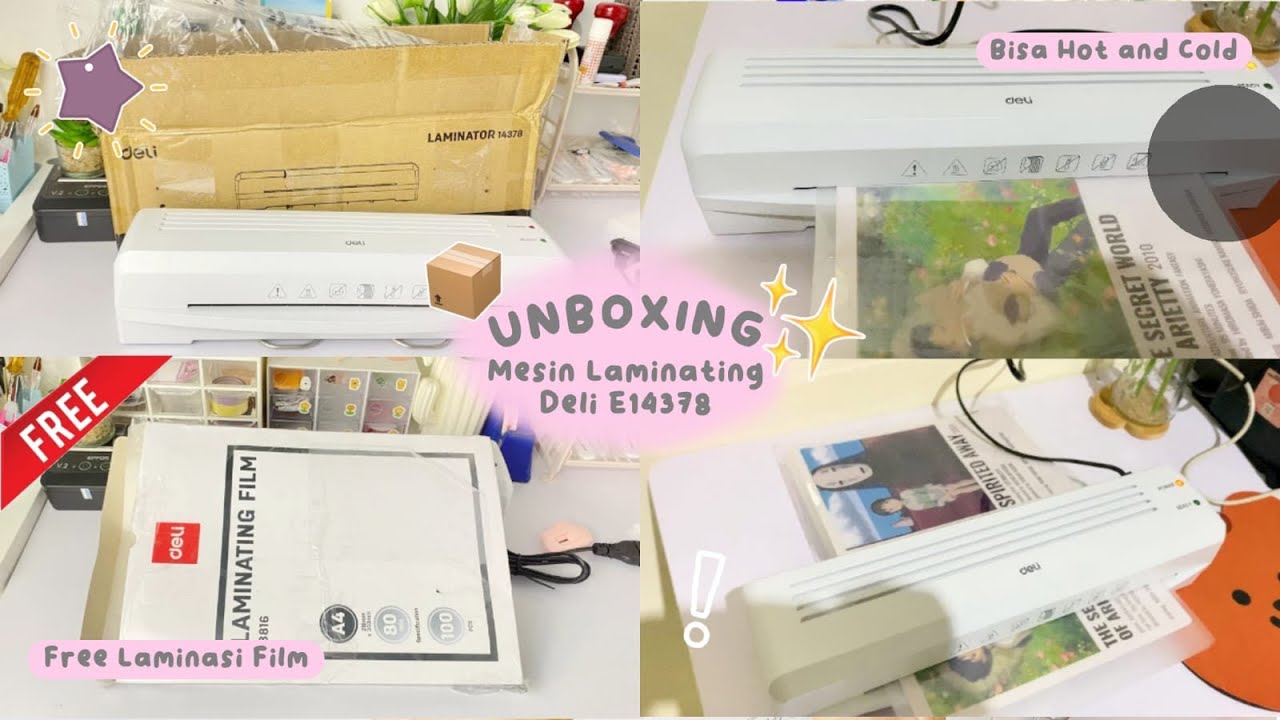 📦 Unboxing Mesin Laminating Deli E14378 *free laminating film* | Indonesia