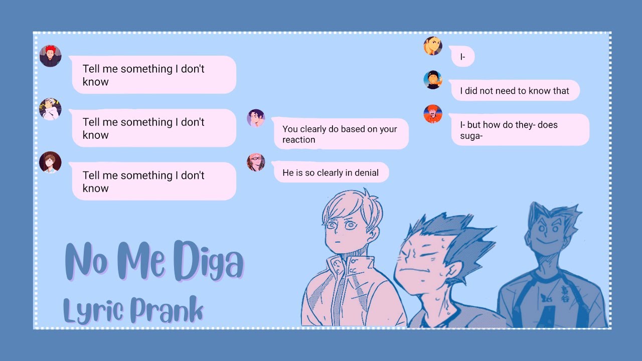 Haikyuu Texts | No Me Diga | In The Heights | Part 2 | Lyric Prank | Suna's Green Eyes