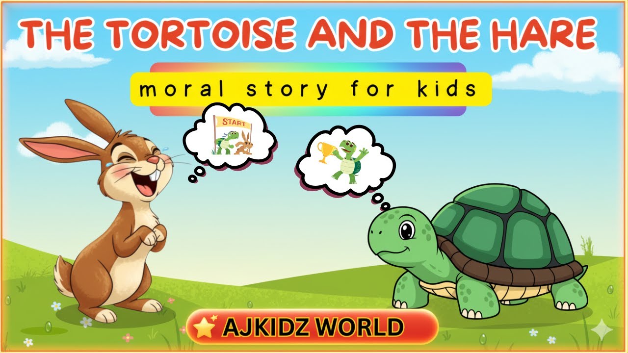 🐢🐇 The Tortoise and the Hare | Kids Story in Simple English | Moral Story for Kids 🌈✨