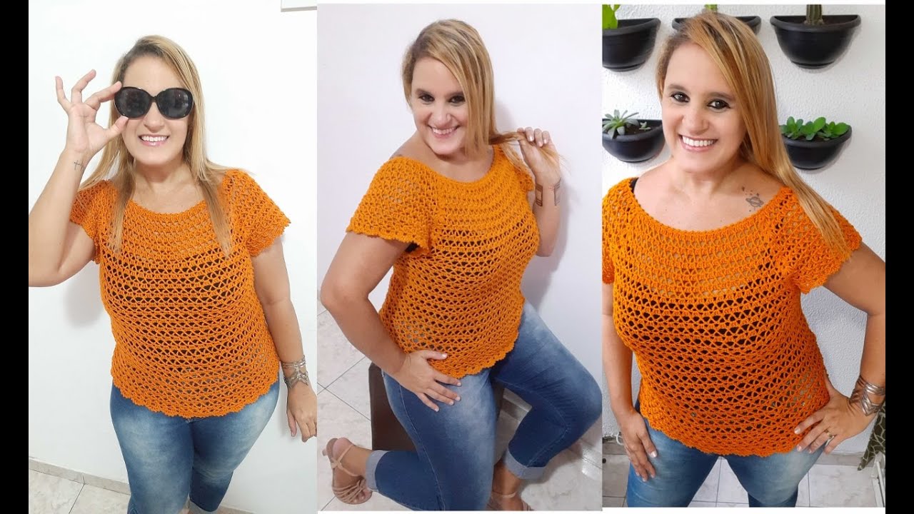 Blusa de Crochê MEIA ESTAÇÃO Por Neddy Ghusmam